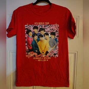 Rare BTS World Tour Los Angeles CA Rose Bowl May 4 5 2019 Concert Tee T-Shirt 